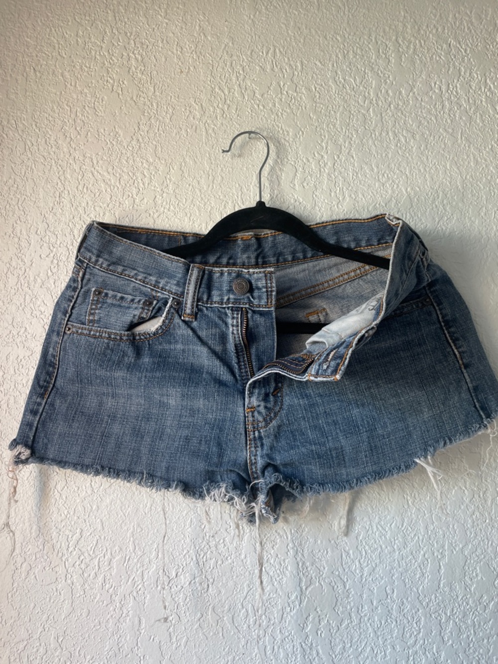 Levi's Medium Blue Denim Cutoff Jean Shorts